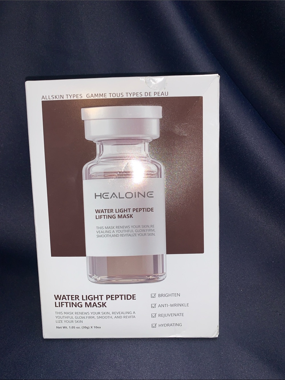 Water Light Peptide Lifting Mask – White & Brown